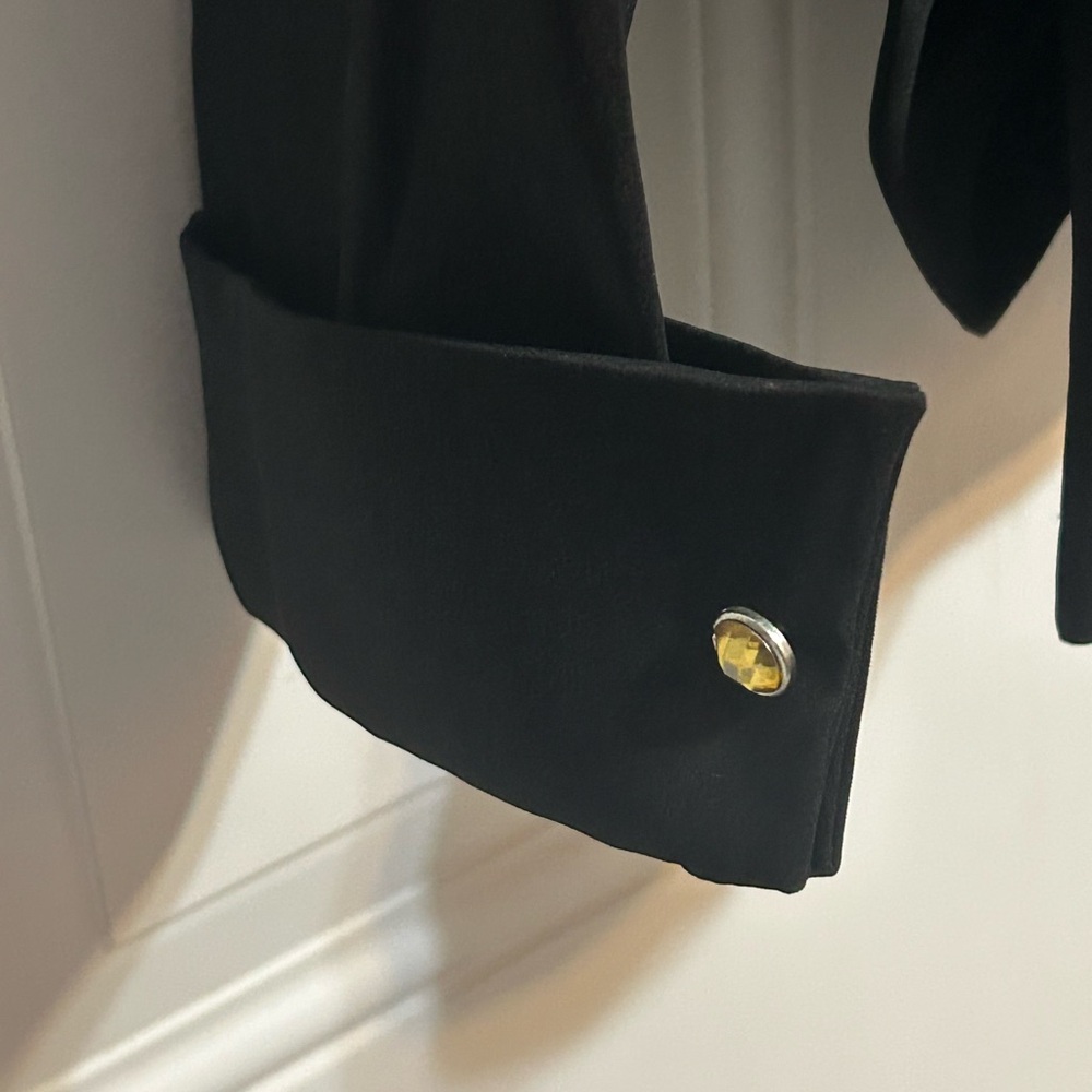 Cachet Black Blouse with Crystal Accent - Picture 8 of 8